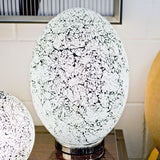 Giant White Mosaic Egg Lamp