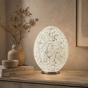 Giant White Mosaic Egg Lamp – Mosaic Lamp by Febland