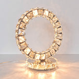 Glass Crystal Ring Table Light