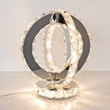 Glass Crystal Two Ring Table Light