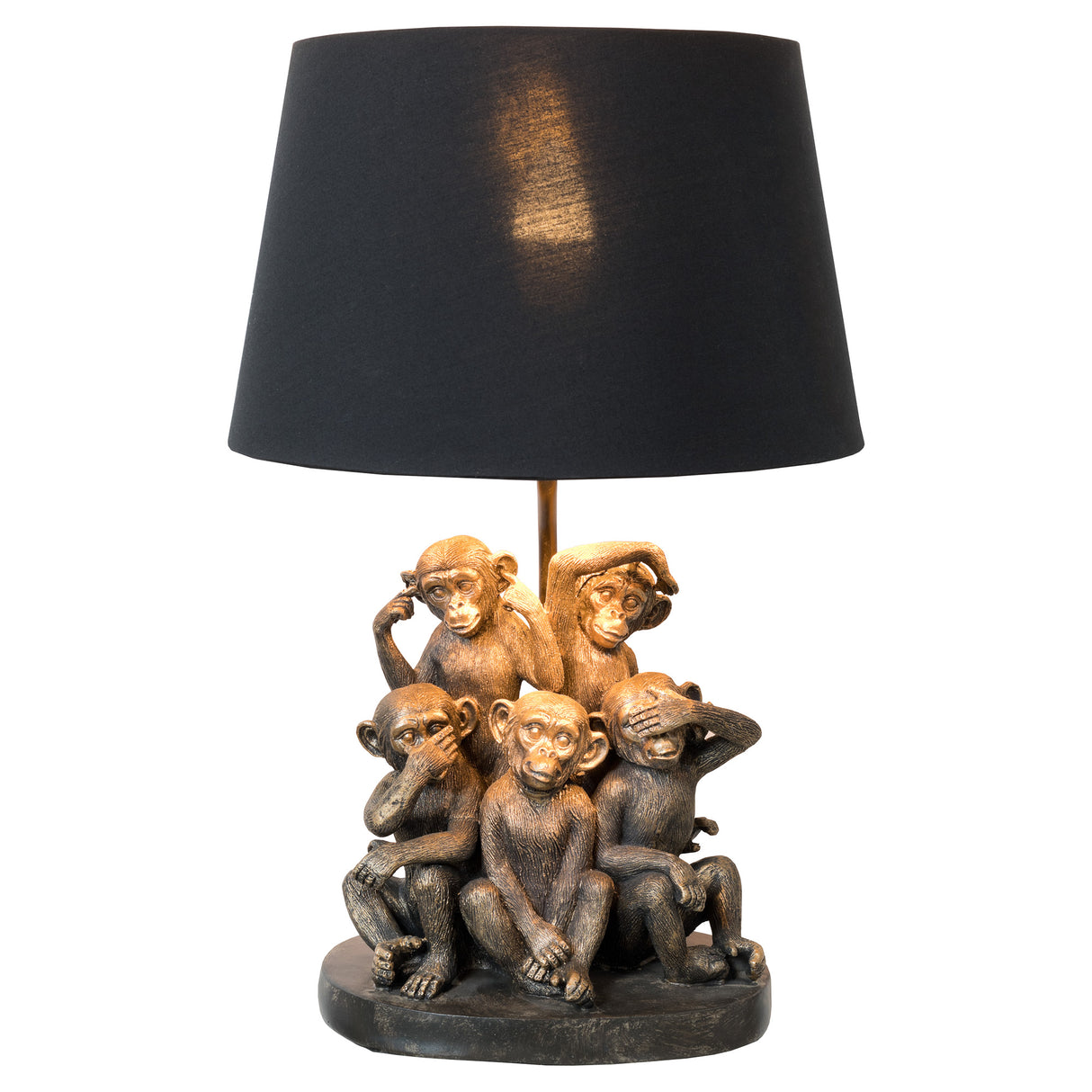 Five Monkey Troop Table Lamp