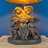 Five Monkey Troop Table Lamp