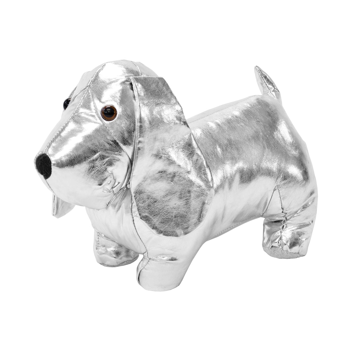 Silver Doggy Door Stop