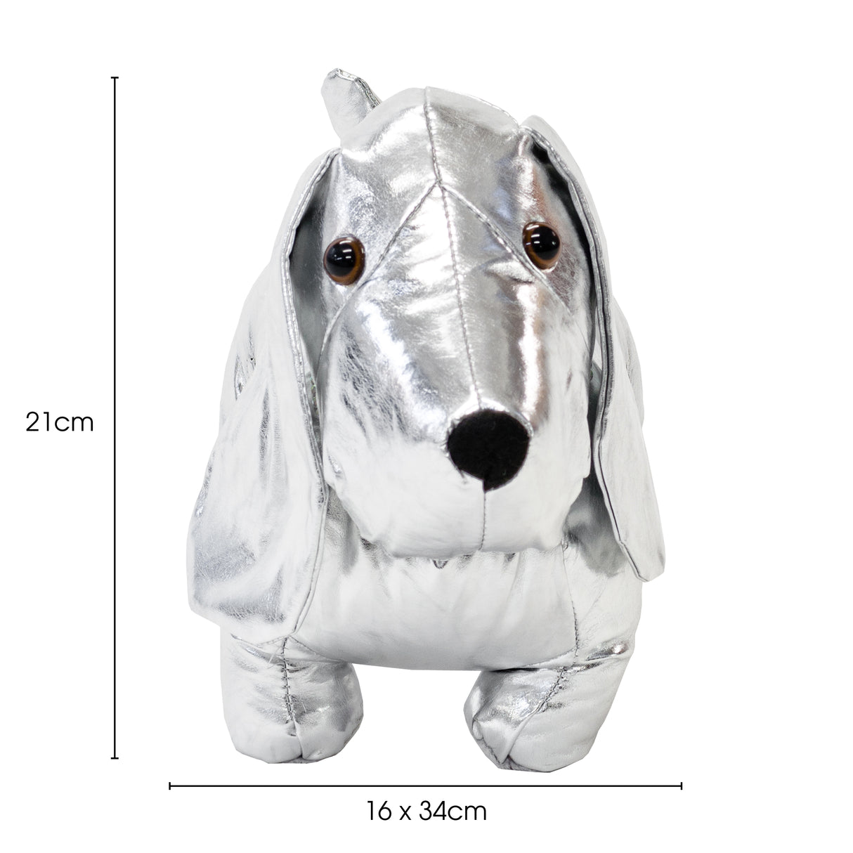 Silver Doggy Door Stop