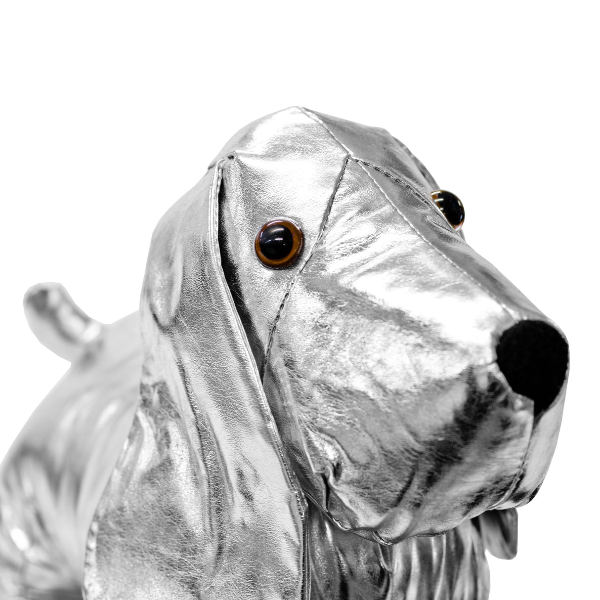 Silver Doggy Door Stop