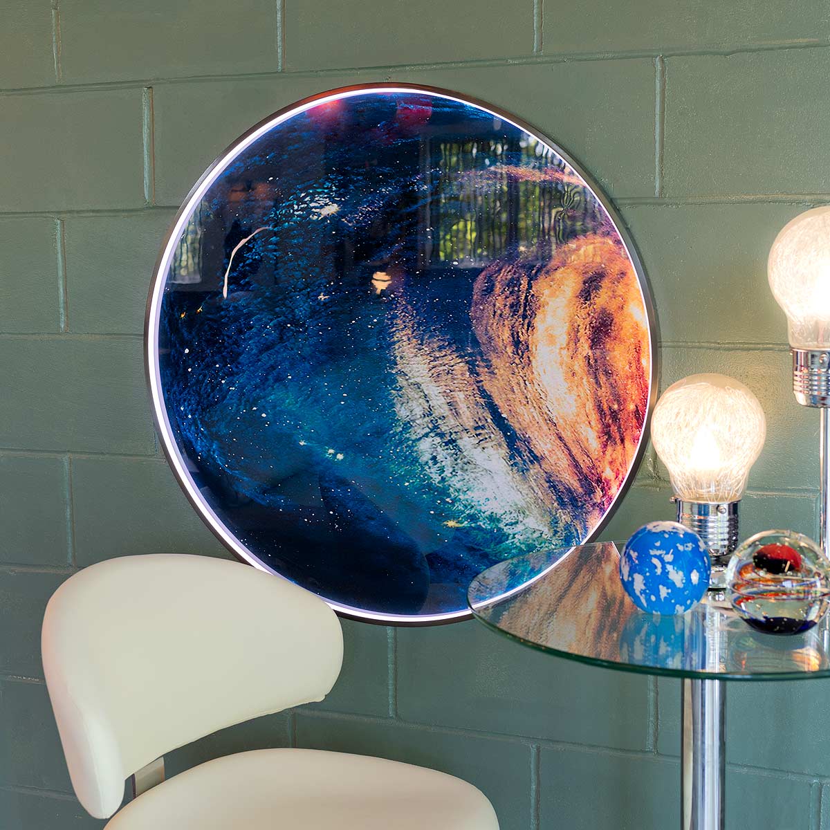 LED Wave Light Up Wall Art