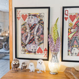 King of Hearts Playing Card Collage Wall Art