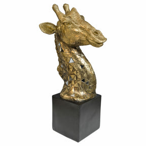 Gold Giraffe Bust – Animal Ornament by Febland