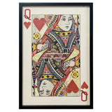 Queen of Hearts Collage Playing Card Wall Art