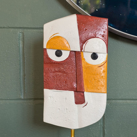 Abstract Face Art Sculpture Close Up