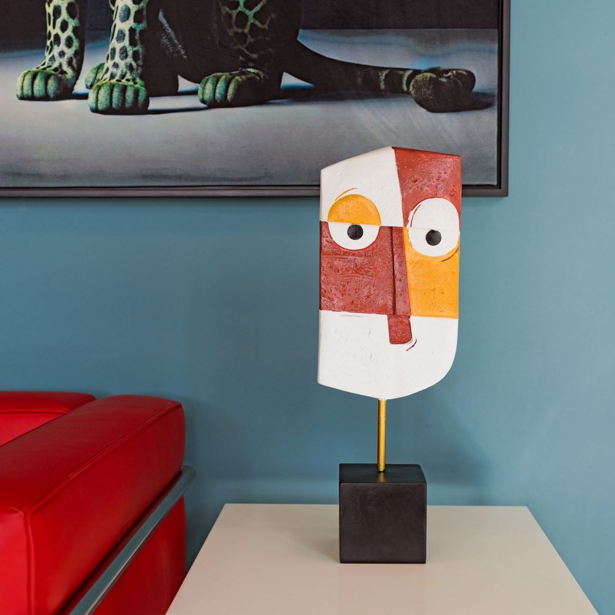 Abstract Face Art Sculpture in our Showroom