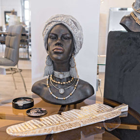 African Woman Bust Statue - Large – Sculpture by Febland