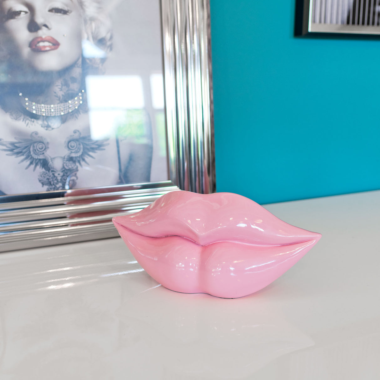 Pink Lips Sculpture - Large