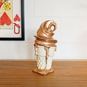 Whipped Dream Chocolate Ice Cream Cone Sculpture - Large – Sculpture by Febland