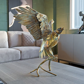 Metal Eagle Sculpture – Animal Sculpture by Febland