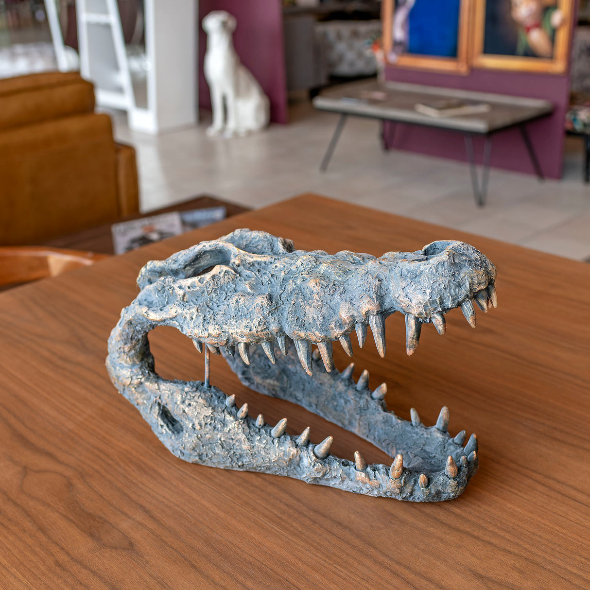 Crocodile Skull Sculpture