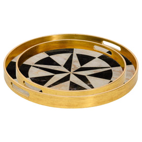 Compass Circular Serving Tray Set – Serving Tray by Febland