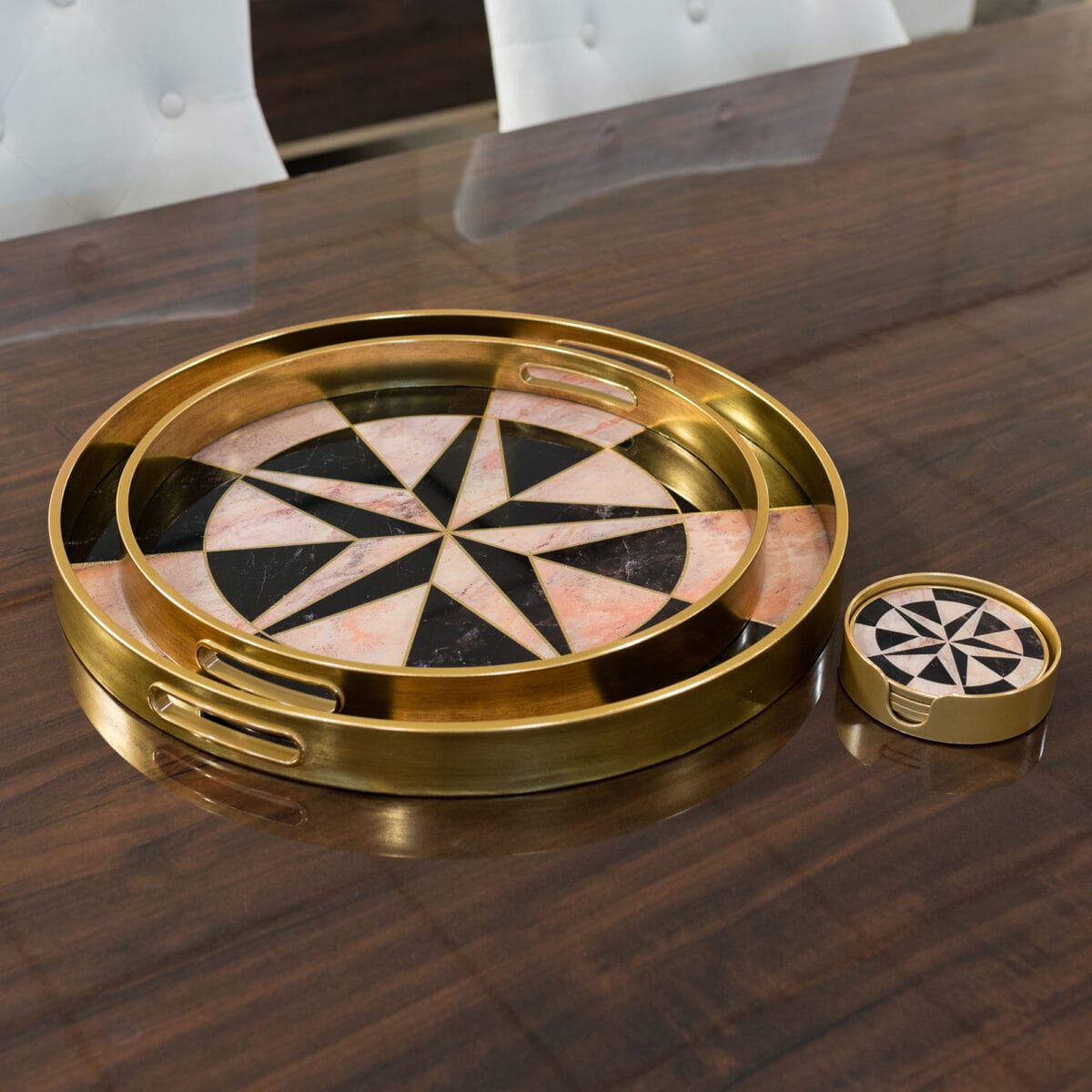 Compass Serving Tray Set in our Showroom