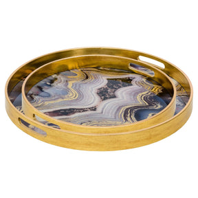 Oyster Circular Serving Tray Set – Serving Tray by Febland