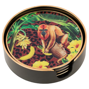 Golden Monkey Circle Coasters Set of 4 – Coasters by Febland