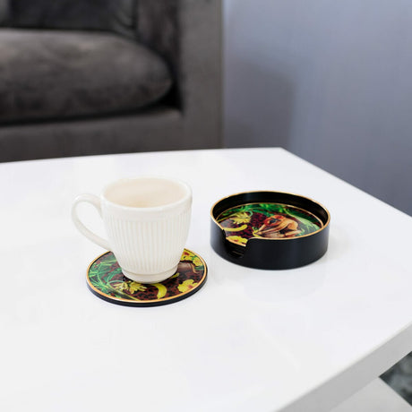 Golden Monkey Circular Coaster Set in our Showroom