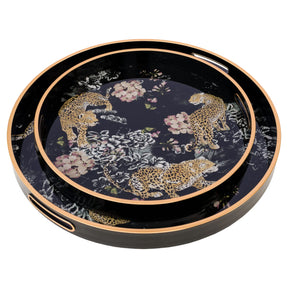 Leopard Circular Serving Tray Set – Serving Tray by Febland