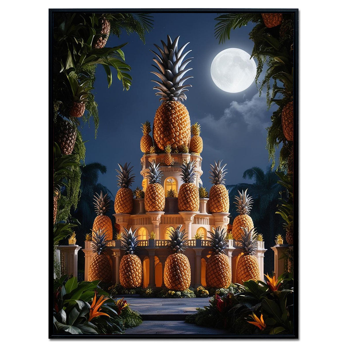 Pineapple Palace - Framed Wall Art (113cm x 85cm)
