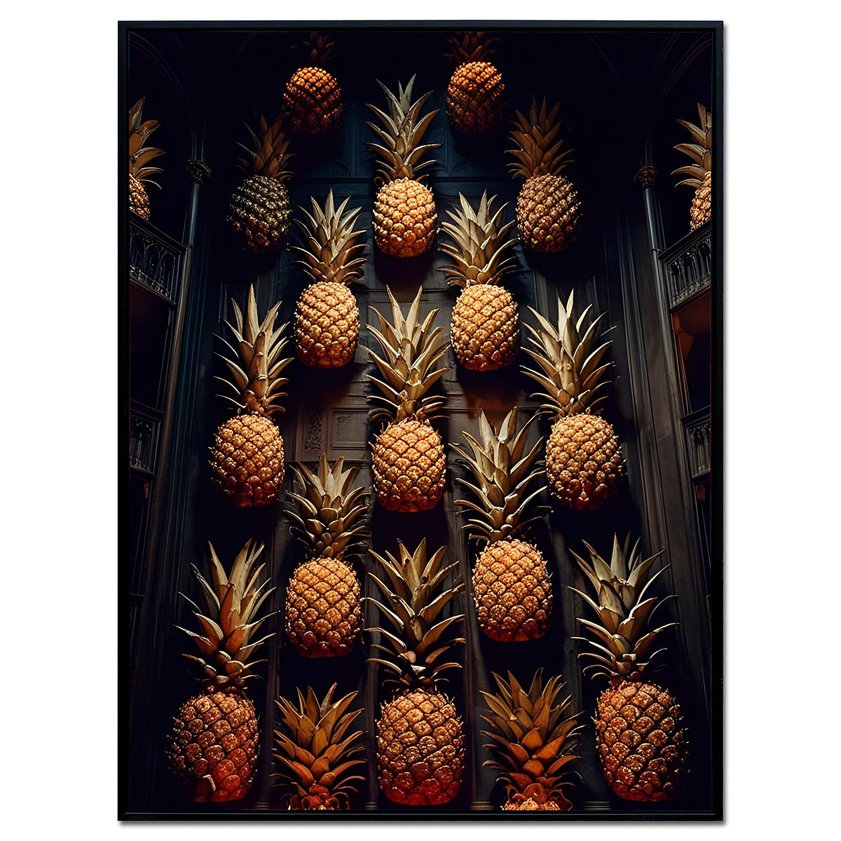The Pineapple Wall - Framed Wall Art (113cm x 85cm)