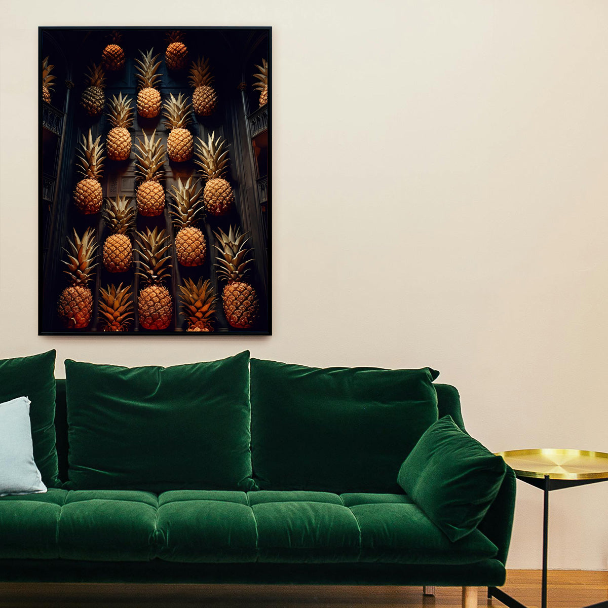 The Pineapple Wall - Framed Wall Art (113cm x 85cm)