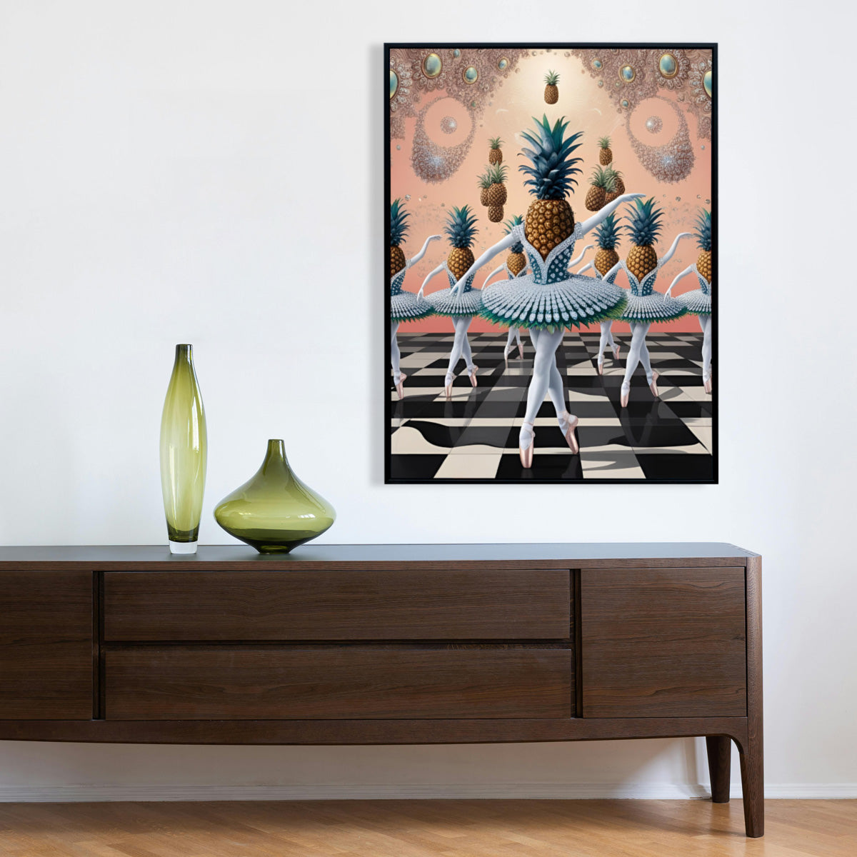 Pineapple Ballet – Framed Wall Art (113cm x 85cm)