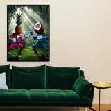 Tropical Tech Duel – Framed Wall Art (113cm x 85cm)