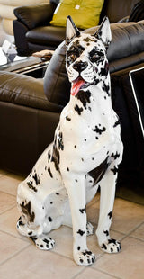 Great Dane Porcelain Dog Statue - Boxer Ceramiche