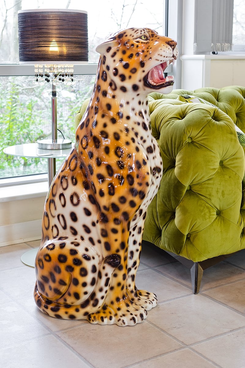 Roaring Leopard Statue - Boxer Ceramiche