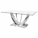 Jericho Rectangular Glass Dining Table