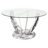 Jericho Round Glass Dining Table
