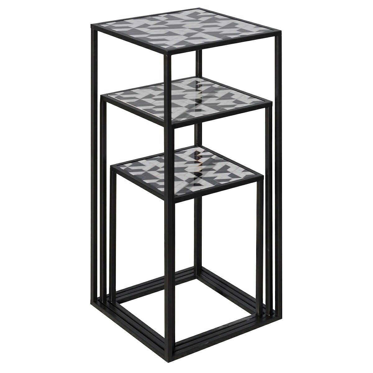 Geometric Nest of 3 Tall Tables