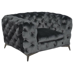 Black Fabric Arm Chair – Accent Chair by Febland