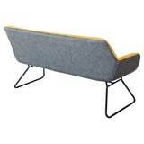 Leyton Two Tone Sofa Grey and Yellow