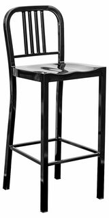 Navy Metal Bar Stool