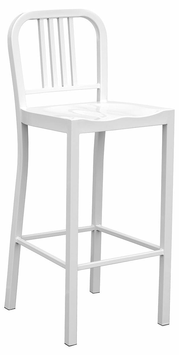 Navy Metal Bar Stool