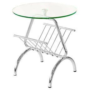 Chrome Magazine Rack Side Table – Side Table by Febland
