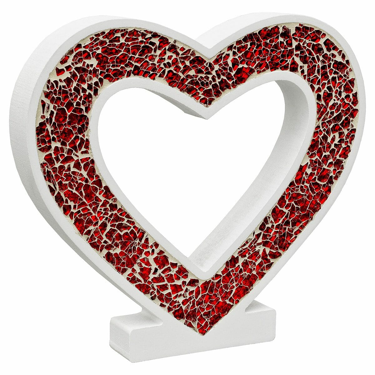 Standing Mosaic Glass Heart