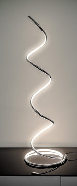 Chrome Spiral LED Floor Lamp