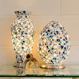 Blue Tile Mosaic Egg Lamp