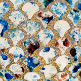 Blue Tile Mosaic Vase Lamp