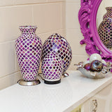 Purple Tile Mosaic Egg Lamp