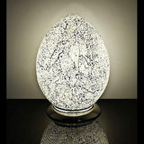 White Mosaic Egg Lamp