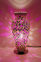 Purple Tile Mosaic Vase Lamp