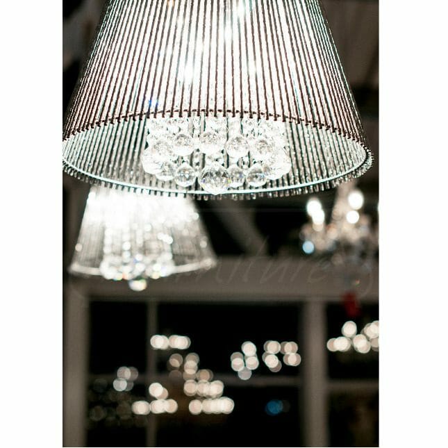 Conical Silver Tube Chandelier (large)