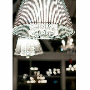 Conical Silver Tube Chandelier (large) – Ceiling Light by Febland